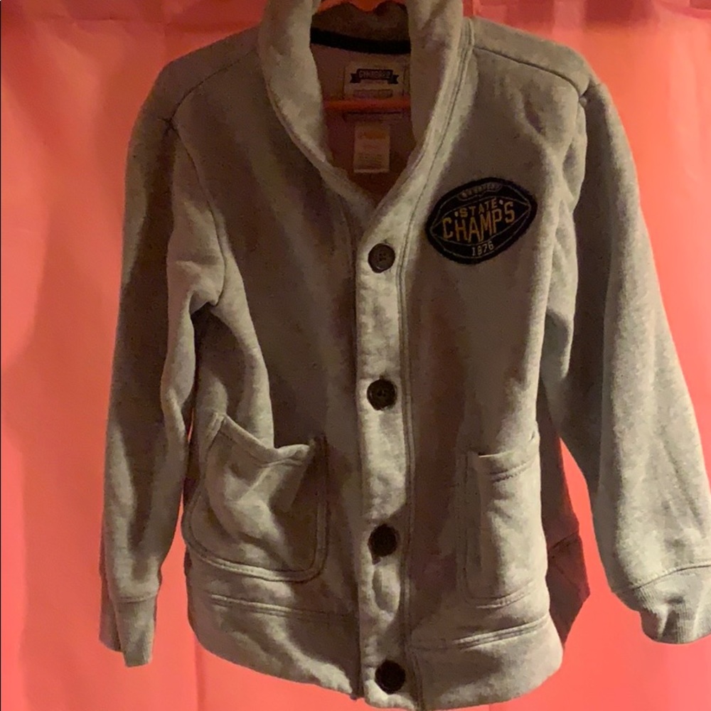 Adorable boys button down sweatshirt- Gymboree
